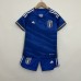 2023 Kids Italy Home Blue Kids Jersey Kit short Sleeve (Shirt + Short + Socks)-8604698
