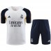 23/24 Real Madrid White Black Training jersey Kit short sleeve (Shirt + Short)-9307939