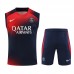 23/24 Paris Saint-Germain PSG Navy Blue Red Training jersey Kit Sleeveless vest (vest + Short)-7821543