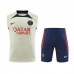 23/24 Paris Saint-Germain PSG Khaki Training jersey Kit Sleeveless vest (vest + Short)-9926979