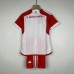 23/24 Kids Bayern Munich Home Red White Kids Jersey Kit short Sleeve (Shirt + Short + Socks)-5798760