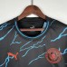 23/24 Manchester City Second Away Black Blue Jersey Kit short sleeve-9266070