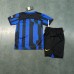 23/24 Kids Inter Milan Home Blue Black Kids Jersey Kit short Sleeve (Shirt + Short)-4615383