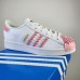 Superstar Running Shoes-White/Pink-8307309