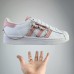Superstar Running Shoes-White/Pink-2653950