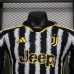 23/24 Juventus Home White Black Long Sleeve Jersey Kit Long Sleeve (Player Version)-9518198