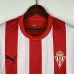 23/24 Sporting Gijon Home White Red Jersey Kit short sleeve-1890817
