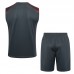 23/24 Manchester City Black Red vest training suit kit White Suit Shorts Kit Jersey (Vest + Short)-5974641