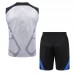 23/24 Barcelona White Gray vest training suit kit White Suit Shorts Kit Jersey (Vest + Short)-7259824