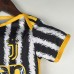 23/24 baby Juventus home Black White Baby Jersey Kit short sleeve-7016568