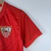 23/24 kids Sevilla away Red Kids Jersey Kit short Sleeve (Shirt + Short)-7824766