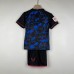 23/24 kids Sevilla third away Black Blue Kids Jersey Kit short Sleeve (Shirt + Short)-1800086