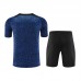 23/24 Inter Milan Black Training jersey Kit short sleeve (Shirt + Short)-8793622