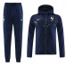 2023 France Navy Blue Hooded Edition Classic Jacket Training Suit (Top+Pant)-8559631