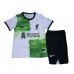 23/24 Kids Liverpool Away White Green Kids Jersey Kit short Sleeve (Shirt + Short)-2125889
