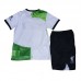 23/24 Kids Liverpool Away White Green Kids Jersey Kit short Sleeve (Shirt + Short)-2125889