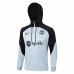 23/24 Barcelona Hooded White Black Edition Classic Jacket Training Suit (Top+Pant)-230921