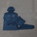 23/24 Paris Saint-Germain PSG Hooded Navy Blue Edition Classic Jacket Training Suit (Top+Pant)-3287381
