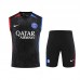 23/24 Paris Saint-Germain PSG Black Training jersey Kit Sleeveless vest (vest + Short)-3541398