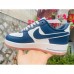 AIR FORCE 1‘07 AF1 Running Shoes-White/Navy Blue-2210543