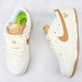 SB Dunk Low Running Shoes-White/Brown-4605630