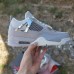 Air Jordan 4 AJ4 High Running Shoes-Gray/Silver-9198718
