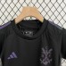 23/24 Kids Flamengo Third Away Black Kids jersey Kit short sleeve (Shirt + Short)-1071729