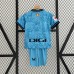 23/24 Kids Athletic Bilbao Away Blue Kids jersey Kit short sleeve (Shirt + Short)-6852748