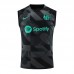 23/24 Barcelona Training Black Gray Jersey Kit Sleeveless (Vest + Short)-3650377