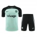 23/24 Chelsea Training Light Green Jersey Kit short Sleeve (Shirt + Short)-9379383