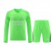 23/24 Real Madrid Goalkeeper Green Jersey Kit Long Sleeve (Long Sleeve + Short)-7292954