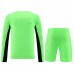 23/24 Manchester United M-U Goalkeeper Green Jersey Kit Long Sleeve (Long Sleeve + Short)-8940073