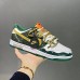 SB Dunk Low Running Shoes-White/Green-5846254