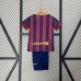 Retro 13/14 Kids Barcelona Home Navy Blue Red Kids Jersey Kit short Sleeve (Shirt + Short)-3351677