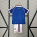 Retro Kids 1998 France Home Kids Blue Jersey Kit short Sleeve (Shirt + Short)-1919091