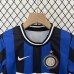 Retro 09/10 Kids Inter Milan Home Blue Black Kids Jersey Kit short Sleeve (Shirt + Short)-7742078