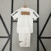 Retro 11/12 Kids Santos Laguna Home White Kids Jersey Kit short Sleeve (Shirt + Short)-4543172