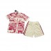 2023 Kids Japan Tokyo Special Edition Kids Khaki Red Jersey Kit short Sleeve (Shirt + Short)-8585706