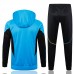 23/24 Arsenal Blue Hooded Edition Classic Jacket Training Suit (Top+Pant)-8729122