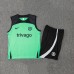 23/24 Chelsea Training Green Black Jersey Kit Sleeveless (Vest + Short)-7497922