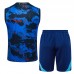 2024 England Training Blue Black Jersey Kit Sleeveless (Vest + Short)-2683416