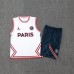 23/24 Paris Saint-Germain PSG Training White Jersey Kit Sleeveless (Vest + Short)-4237674