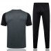 23/24 Real Madrid Training Gray POLO Jersey Kit short Sleeve (Shirt + Long Pant)-5961793