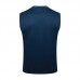 23/24 Paris Saint-Germain PSG Training Nvay Blue Red Jersey Kit Sleeveless (Vest + Short)-7314062