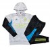 23/24 Kids Arsenal White Black Kids Hooded Edition Classic Jacket Training Suit (Top+Pant)-7620610