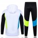 23/24 Arsenal White Black Hooded Edition Classic Jacket Training Suit (Top+Pant)-7979515
