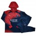 23/24 Kids Paris Saint-Germain PSG Red Navy Blue Kids Hooded Edition Classic Jacket Training Suit (Top+Pant)-2922070