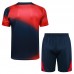 23/24 Paris Saint-Germain PSG Training Navy Blue Red Jersey Kit short Sleeve (Shirt + Short)-7539494