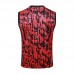 23/24 Manchester United M-U Training Red Black Jersey Kit Sleeveless (Vest + Short)-4942817