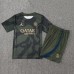 23/24 Paris Saint-Germain PSG Training Army Green Jersey Kit short Sleeve (Shirt + Short)-7850677